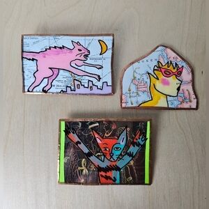 Three Funky Hand Made Art Pieces